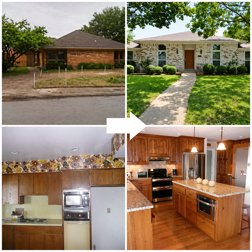 Rehab property scenario in Pilot Point, TX